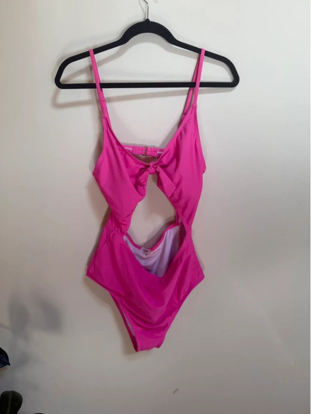 Hot Pink Cutout One Piece Swimsuit